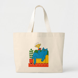 Blue Cat Trophy Lounger - Tot Jumbo Stoffbeutel