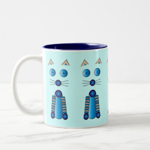 Blue CAT Zweifarbige Tasse