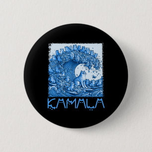 Blue Cats Wave for Kamala 2024 Button