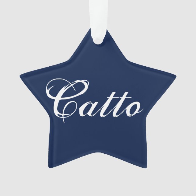 Blue Catto Star Ornament (Vorderseite)