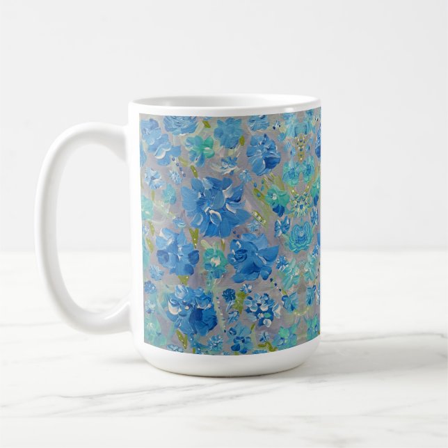 Blue Celebration Coffee Tasse (Links)