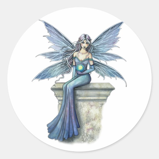 Blue Celeste Fairy Stickers von Molly Harrison (Vorderseite)