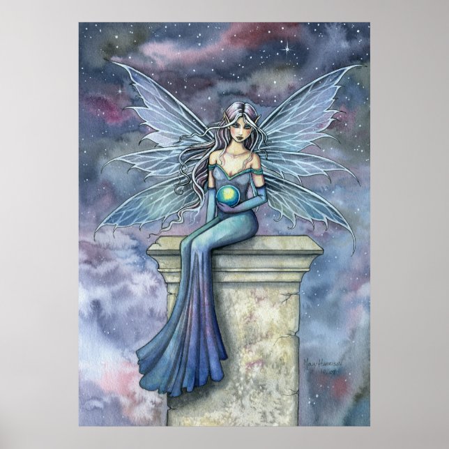 Blue Celeste Fantasy Faiasy Art Poster Print (Vorne)