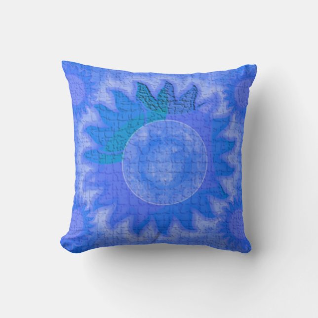 Blue Celestial Sun Pillows Kissen (Vorderseite)