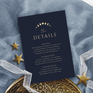Blue Celestial Wedding Enclosure Card Begleitkarte