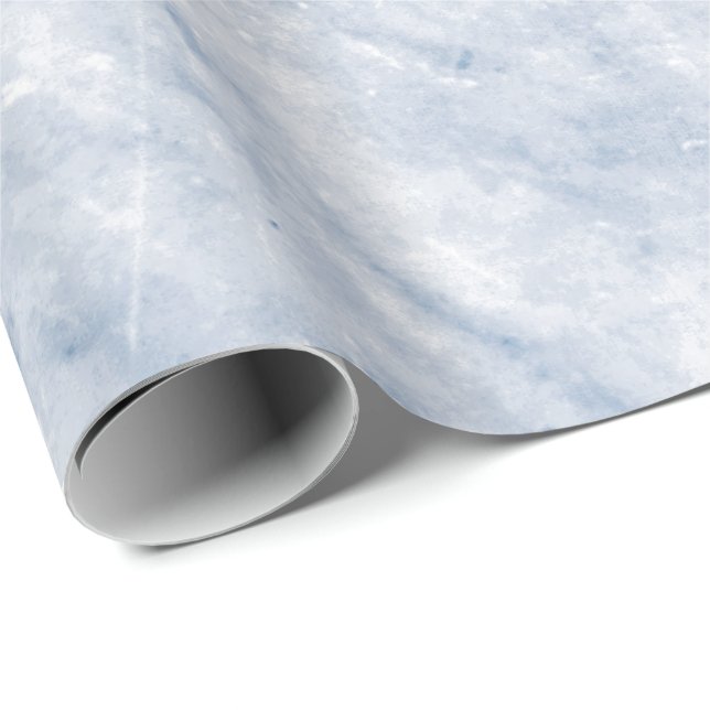 Blue Celestial White Gray Carrara Marble Stone Geschenkpapier (Rolleneckpunkt)