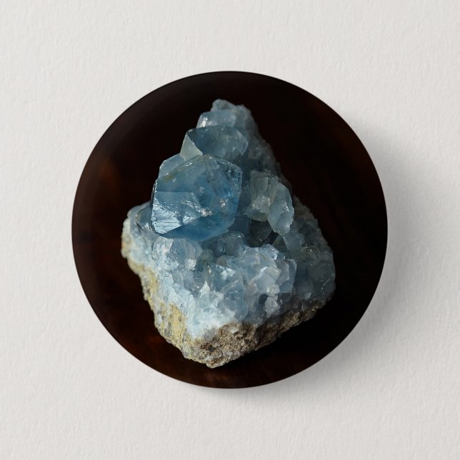 Blue Celestie Crystal Button (Vorderseite)
