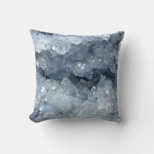 Blue Celestie Crystal Cluster Pillow Print Kissen