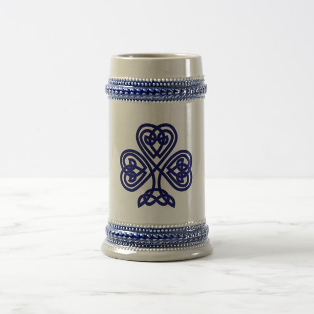 Blue Celtic Design 2 Stein Tasse (Mittel)