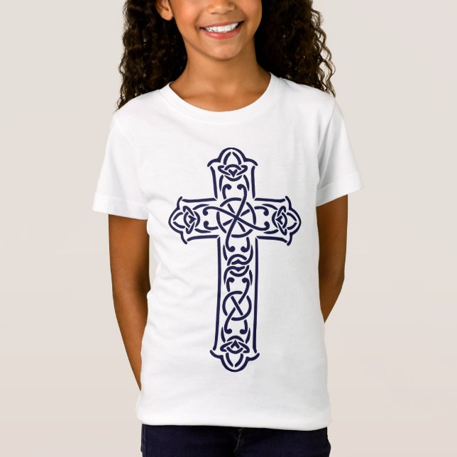 Blue Celtic High Cross T-Shirt (Vorderseite)