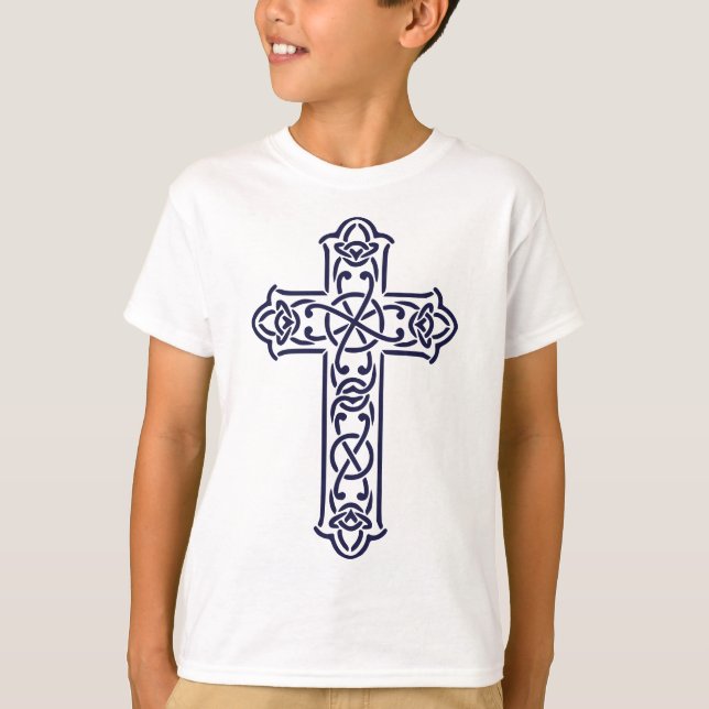 Blue Celtic High Cross T-Shirt (Vorderseite)