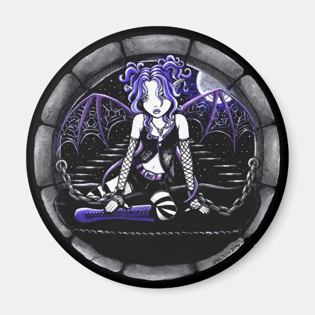 "Blue Chained" Gothic Fairy Art Magnete (Vorne)