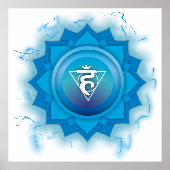 Blue Chakra Energy Poster (Vorne)