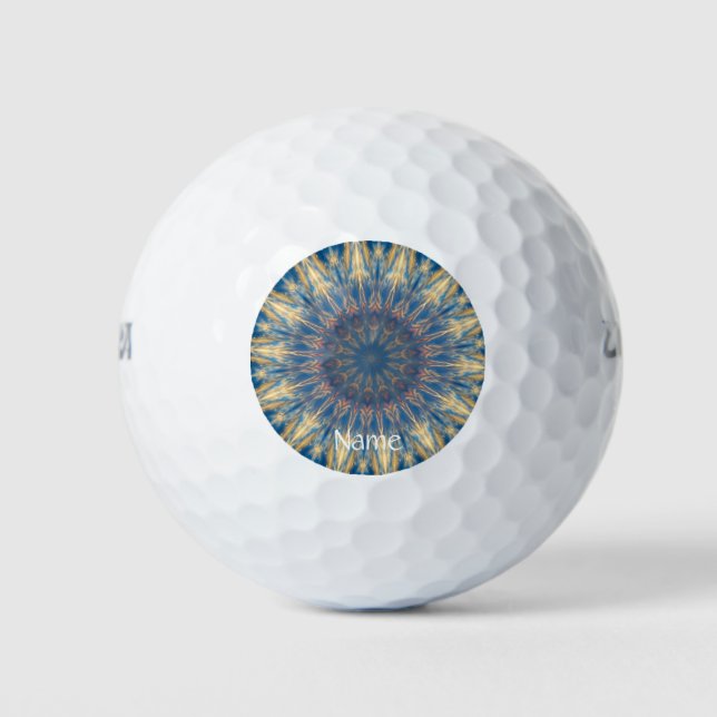 Blue Chakra Kaleidoskop Auge Thunder_Cove Golfball (Vorderseite)