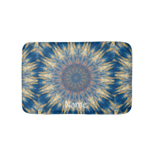 Blue Chakra Kaleidoskop Thunder_Cove Badematte