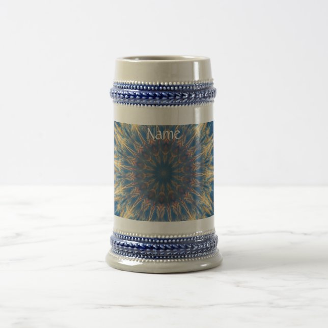 Blue Chakra Kaleidoskop Thunder_Cove Bierglas (Mittel)