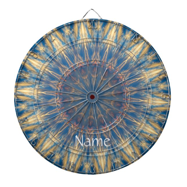 Blue Chakra Kaleidoskop Thunder_Cove Dartscheibe (vorne)