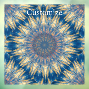 Blue Chakra Kaleidoskop Thunder_Cove Fensteraufkleber