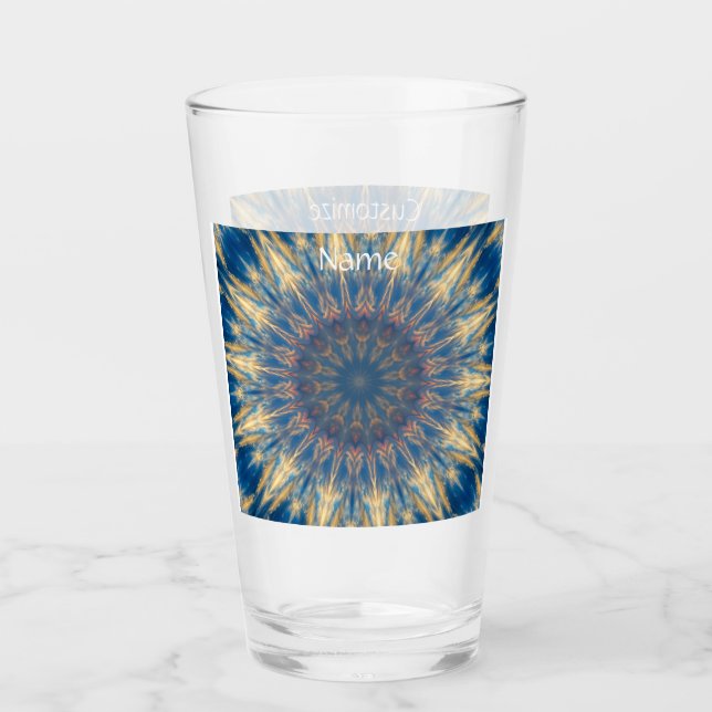 Blue Chakra Kaleidoskop Thunder_Cove Glas (Vorderseite)