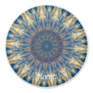 Blue Chakra Kaleidoskop Thunder_Cove Keramikknauf