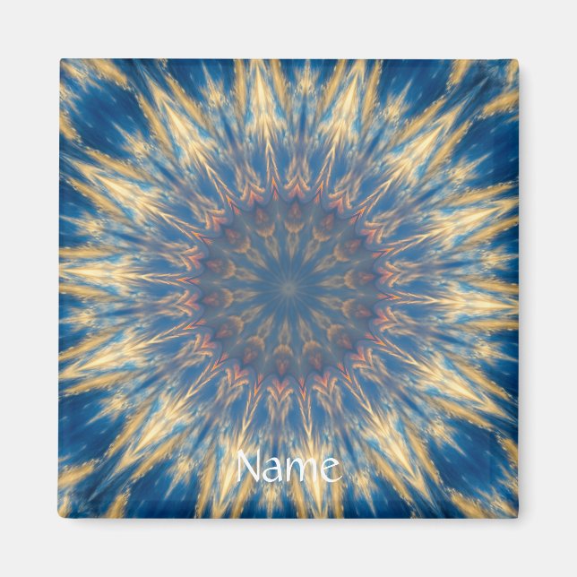 Blue Chakra Kaleidoskop Thunder_Cove Magnet (Vorne)