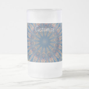 Blue Chakra Kaleidoskop Thunder_Cove Mattglas Bierglas