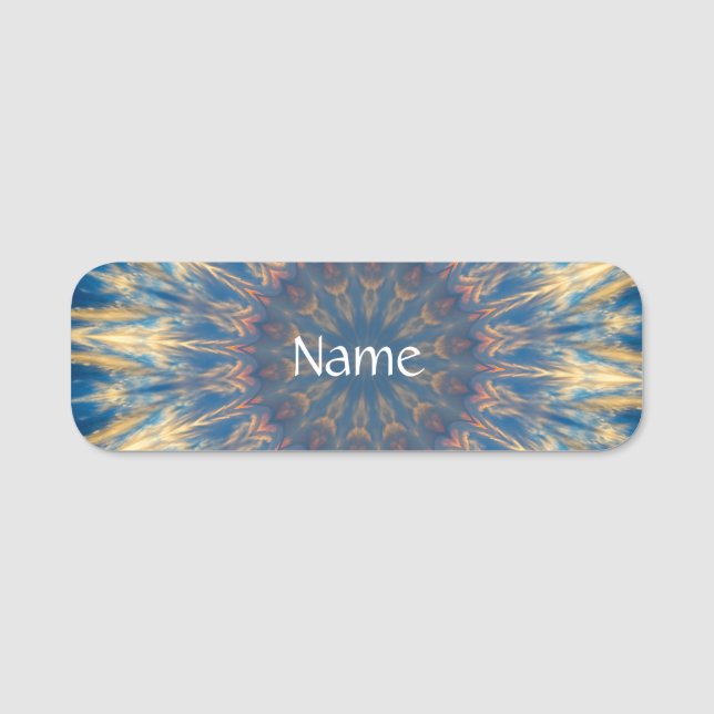 Blue Chakra Kaleidoskop Thunder_Cove Namensschild (Vorderseite)