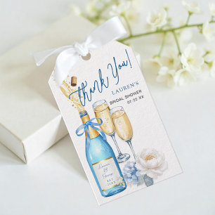 Blue Champagne Brautparty Vielen Dank für Ihre Unt Geschenkanhänger