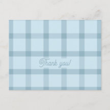Blue Checked Card