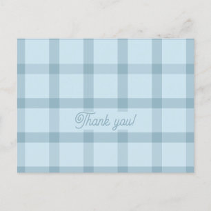 Blue Checked Card Postkarte