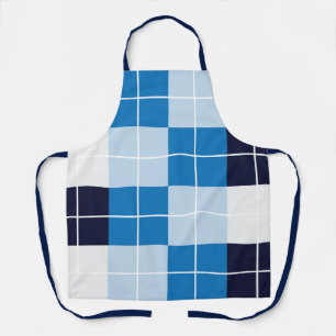 Blue Checked Kariert Schürze