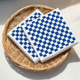 Blue Checker Bridal Shower Serviette