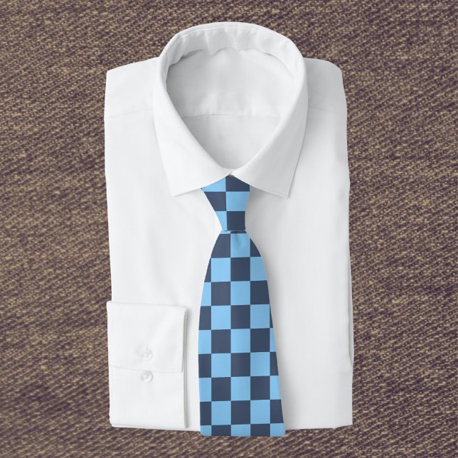 Blue Checkerboard Krawatte (Von Creator hochgeladen)