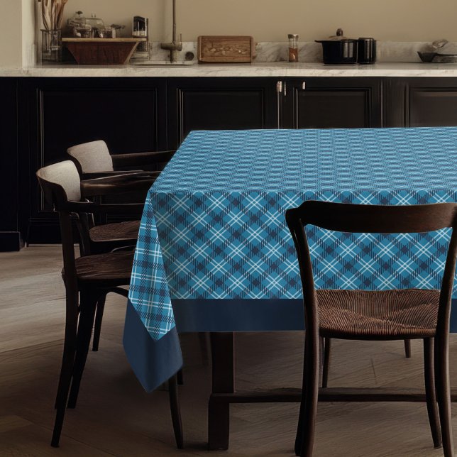 Blue Checkered Tablecloth Classic Tartan Country Tischdecke (Blue Checkered Tablecloth Classic Tartan Country Design)