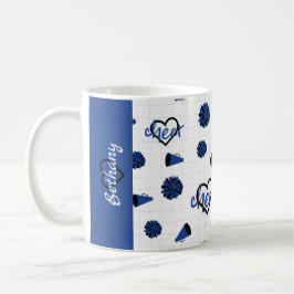 Blue Cheer Hearts, Pom Poms, Megaphone Muster Kaffeetasse