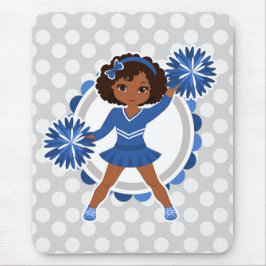 Blue Cheerleader African American - Niedlich Cheer Mousepad