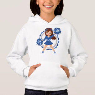 Blue Cheerleader Brünett - Niedlicher Cheer Hoodie
