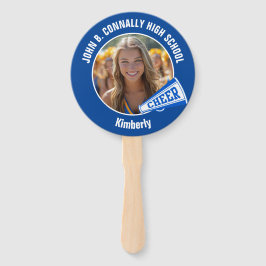 Blue Cheerleader Photo High School Parent Fächer