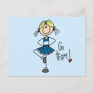 Blue Cheerleader Tshirts und Geschenke Postkarte