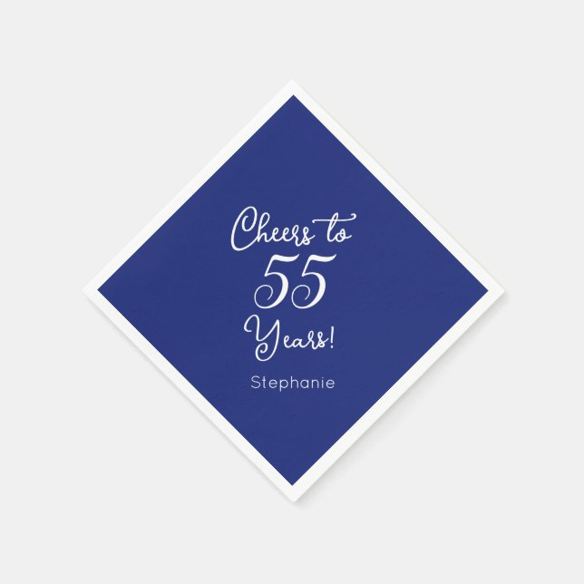 Blue Cheers bis 55 Jahre 55. Geburtstag Serviette (Ecke)