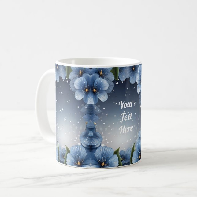 Blue Cherry Blossom Kaffeetasse (Vorderseite Links)