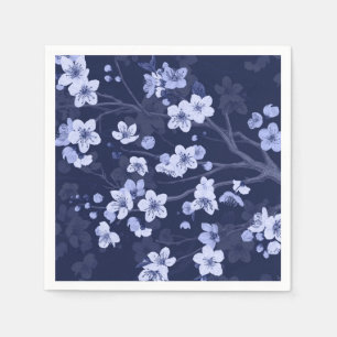 Blue Cherry Blossom Serviette