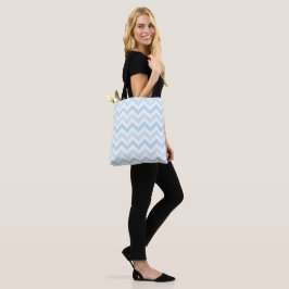 Blue Chevron Print Baby Blue Zigzag Design