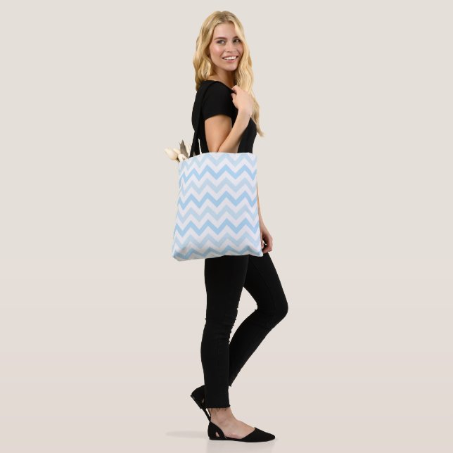 Blue Chevron Print Baby Blue Zigzag Design (Am Model)