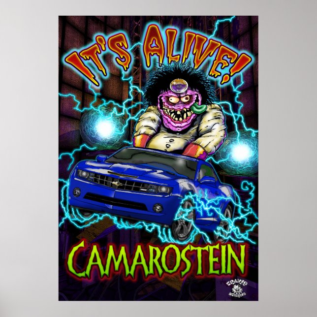 Blue Chevy Camaro SS Poster (Vorne)