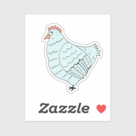 Blue Chicken Laptop Sticker