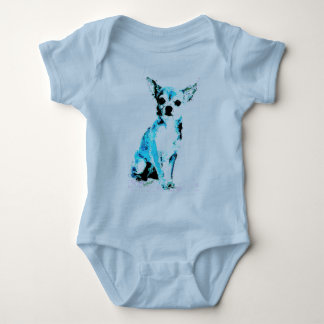 Blue Chihuahua Niedlich Baby Bodysuit Strampler