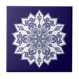 Blue China Mandela Fliese