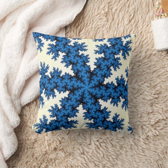 Blue China Snowflake Kissen (Decke)