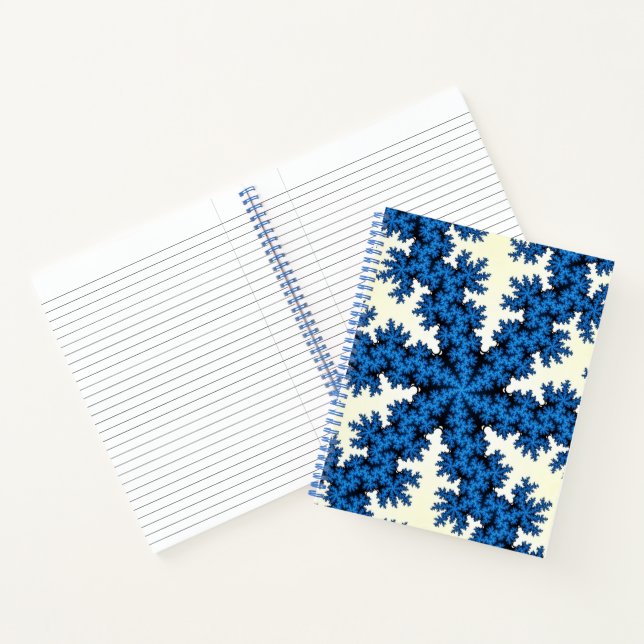 Blue China Snowflake Notizbuch (Innenseite)